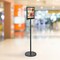 Azar Displays Double Sided Magnetic Sign Holder for Floor Portrait Black Frame on Freestanding Pedestal Base 300355-BLK - alternate 2